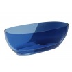 Ванна овальна окремостояча з матеріалу ResiCast Besco Mexa Blue Wave 170x78x55 см, + сифон Chrome, Синя хвиля, прозора ванна (WAM-170-BWC)