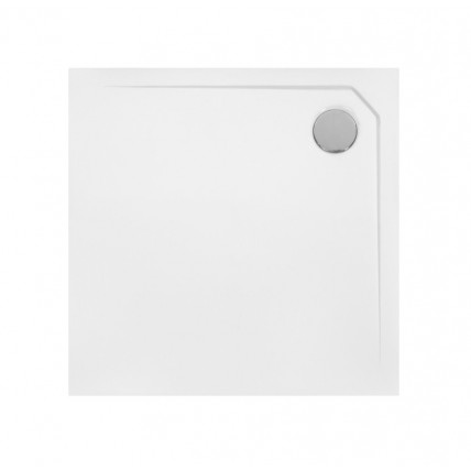 Душовий піддон акриловий, квадратний Besco Acro Ultraslim 80x80 см (BMAC-80)