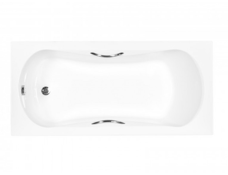 Ванна акрилова з ручками Besco Aria Plus 150x70, пряма + 2 ручки Standard (WAA-150-PU)