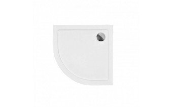Душовий піддон акриловий, напівкруглий Besco Aron SlimLine 80x80 см (BAA-80-NR)