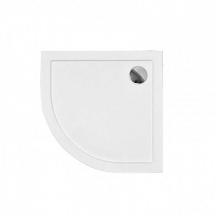 Душовий піддон акриловий, напівкруглий Besco Aron SlimLine 80x80 см (BAA-80-NR)