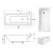 Ванна акрилова Besco Continea 140x70, пряма (WAC-140-PK) Ванна акрилова Besco Continea 140x70, пряма (WAC-140-PK)