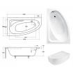 Ванна акрилова Besco Cornea 140x80 L, аисметрична (WAC-140-NL) Ванна акрилова Besco Cornea 140x80 L, аисметрична (WAC-140-NL)