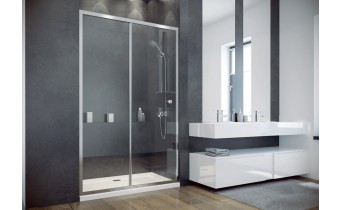 Душові розсувні двері Besco Duo Slide 120x195, хром (DDS-120)