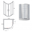 Душова кабіна Besco Modern 90x90x185, скло з ефектом морозу (MP-90-165-M) Душова кабіна Besco Modern 90x90x185, скло з ефектом морозу (MP-90-165-M)