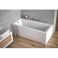 Ванна акрилова маленька Besco Modern / Модерн 120x70 см, пряма, класична, сучасна з  практичною формою, малого розміру (WAM-120-MO)