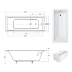 Ванна акрилова Besco Modern Slim 180x80, пряма, торець бортика 15 мм (WAM-180-SL) Ванна акрилова Besco Modern Slim 180x80, пряма, торець бортика 15 мм (WAM-180-SL)