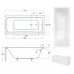 Ванна акрилова Besco Optima 170x70, пряма (WAO-170-PK) Ванна акрилова Besco Optima 170x70, пряма (WAO-170-PK)
