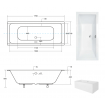 Ванна акрилова Besco Quadro Slim 175x80, пряма, торець бортика 15 мм (WAQ-175-SL) Ванна акрилова Besco Quadro Slim 175x80, пряма, торець бортика 15 мм (WAQ-175-SL)