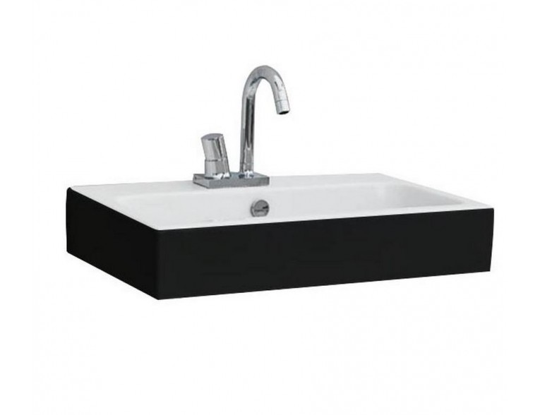 Підвісний умивальник ArtСeram Block, black white (BKL0010150)