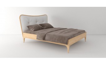 Двоспальне ліжко WoodSoft Orlean / Орлеан 140x190, Ясень (Orlean140190JAS)
