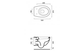 Підвісний унітаз Catalano New Light 52 Sospeso (1VSLI00)