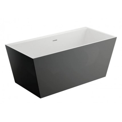 Окремостояча ванна Polimat LEA 170x80, графітова + ніжки (00418)
