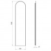 Дзеркало з LED підсвіткою у ванну Elita Sharon Long Cut 35/150 Black, 35x150x3,1 см (168508)