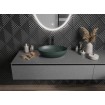 Овальний умивальник на стільницю Mexen Cornelia 50x37 см, темно - зелений матовий