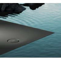Душовий піддон, камяний Omnires Aquarock M+ 90x160 см, антиковзкий, прямокутний, Попелясто сірий матовий