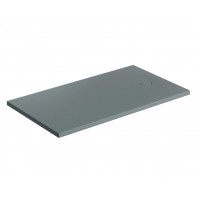 Душовий піддон, камяний Omnires Aquarock M+ 90x160 см, антиковзкий, прямокутний, Попелясто сірий матовий