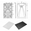 Душовий піддон конгломерат SMC, прямокутний Besco Vexo Black UltraSlim 160x90x2,6 см, Чорний матовий, із структорованою поверхнею Душовий піддон конгломерат SMC, прямокутний Besco Vexo Black UltraSlim 160x90x2,6 см, Чорний матовий, із структорованою поверхнею