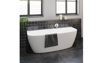 Окремостояча акрилова ванна Riho Omega Back2wall 170x80 з сифоном click / clack + ніжки (BD25)