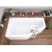 Ванна акрилова Polimat Selena 150x90 см L, Лівостороння асиметрична + ніжки (00386) Ванна акрилова Polimat Selena 150x90 см L, Лівостороння асиметрична + ніжки (00386)
