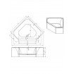 Акрилова ванна Riho Austin Plug & Play 145x145, кутова + ніжки (BD76005)