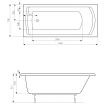 Акрилова ванна Roca Linea 160x70 см, пряма + ніжки (A24T018000) Акрилова ванна Roca Linea 160x70 см, пряма + ніжки (A24T018000)