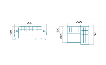 Кутовий диван розкладний ВІКОМеблі Betti / Бетті, сірий (Viko94-Betti)