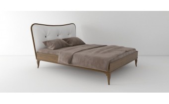 Двоспальне ліжко WoodSoft Orlean / Орлеан 140x190, Ясень (Orlean140190JAS)