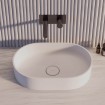 Умивальник на стільницю Omnires Ovo M+ 55x36 см, білий матовий (OVOUNBM)