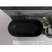 Окремостояча камяна ванна Rimini / Ріміні 150x75 см, Конгломерат (штучний камінь), чорна матова (57241507570)