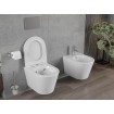 Унітаз безобідковий підвісний Mexen Rico Rimless з тонким сидінням soft-close, Duroplast Super Slim, глянцевий білий Унітаз безобідковий підвісний Mexen Rico Rimless з тонким сидінням soft-close, Duroplast Super Slim, глянцевий білий