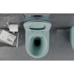 Унітаз безобідковий Mexen Lena Rimless з тонким сидінням soft-close, Duroplast Super Slim, 48х36 см , світло-зелений матовий Унітаз безобідковий Mexen Lena Rimless з тонким сидінням soft-close, Duroplast Super Slim, 48х36 см , світло-зелений матовий