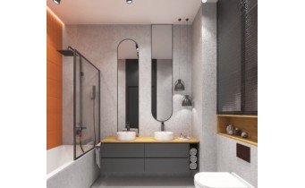 Дзеркало з LED підсвіткою у ванну Elita Sharon Long Cut 35/150 Black, 35x150x3,1 см (168508)