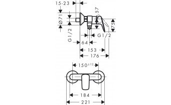 Змішувач для душу Hansgrohe Logis хром (71600000)