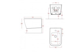 Підвісне біде ArtCeram A16, matt white (ASB0010500)