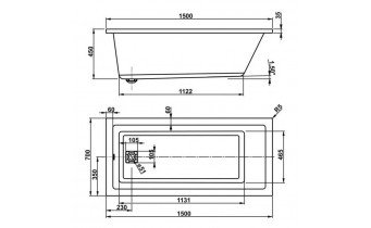Ванна акрилова Vagnerplast Cavallo 150x70 см (VPBA157CAV2X-01)