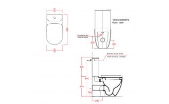 Унітаз моноблок ArtCeram File 2.0, grey olive (FLV0031500 )