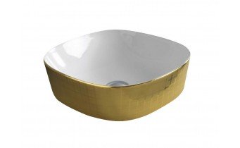 Умивальник на стільницю ArtCeram Ghost 42, gold mosaic (GHL0010159) Умивальник на стільницю ArtCeram Ghost 42, gold mosaic (GHL0010159)