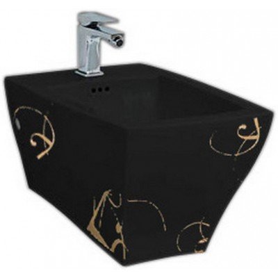 Підвісне біде ArtCeram Jazz, gold lettering black (JZB0010306) Підвісне біде ArtCeram Jazz, gold lettering black (JZB0010306)