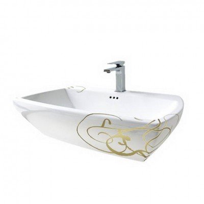 Підвісний умивальник ArtCeram Jazz, gold lettering (JZL0050106) Підвісний умивальник ArtCeram Jazz, gold lettering (JZL0050106)
