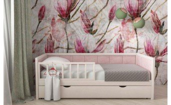 Дитяче ліжко WoodSoft Nevis з ящиками 90x200, ясень (NevisJ90200JAS)