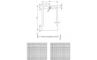 Душовий піддон, камяний Radaway Teos F 150x80 см, антрацит (HTF15080-64)