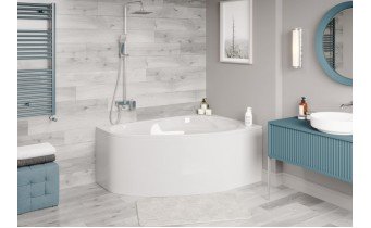 Ванна акрилова Vagnerplast Flora 150x100 см R, Правостороння (VPBA151FLA3PX-01)