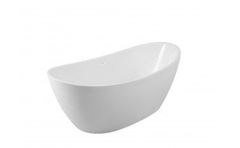 Окремостояча акрилова ванна Besco Ayla 170x80 з сифоном click / clack, білий (WAS-170-ABI)