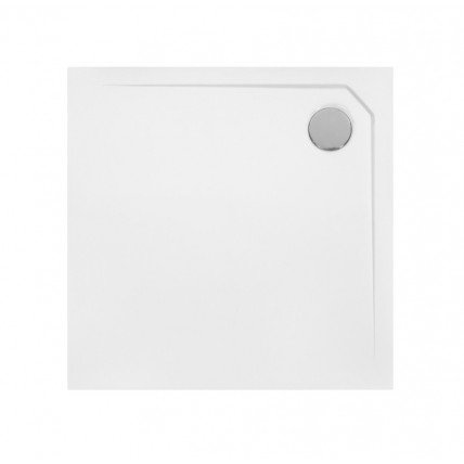Душовий піддон акриловий, квадратний Besco Acro Ultraslim 80x80 см (BMAC-80)