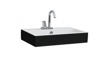 Підвісний умивальник ArtСeram Block, black white (BKL0010150) Підвісний умивальник ArtСeram Block, black white (BKL0010150)
