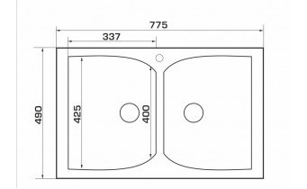 Кухонна мийка Granado Cordoba 780x500 мм, white (1205)