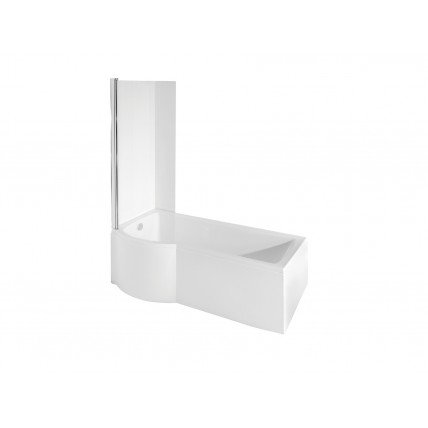 Акрилова ванна з душовою шторкою Besco Inspiro 170x70 L, асиметрична (WAI-170-NLE)