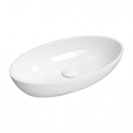 Умивальник на стільницю Omnires Siena M+ 60x35 см, білий глянцевий (SIENALUNBP)