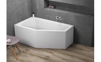 Ванна акрилова Polimat Selena 150x90 см L, Лівостороння асиметрична + ніжки (00386)